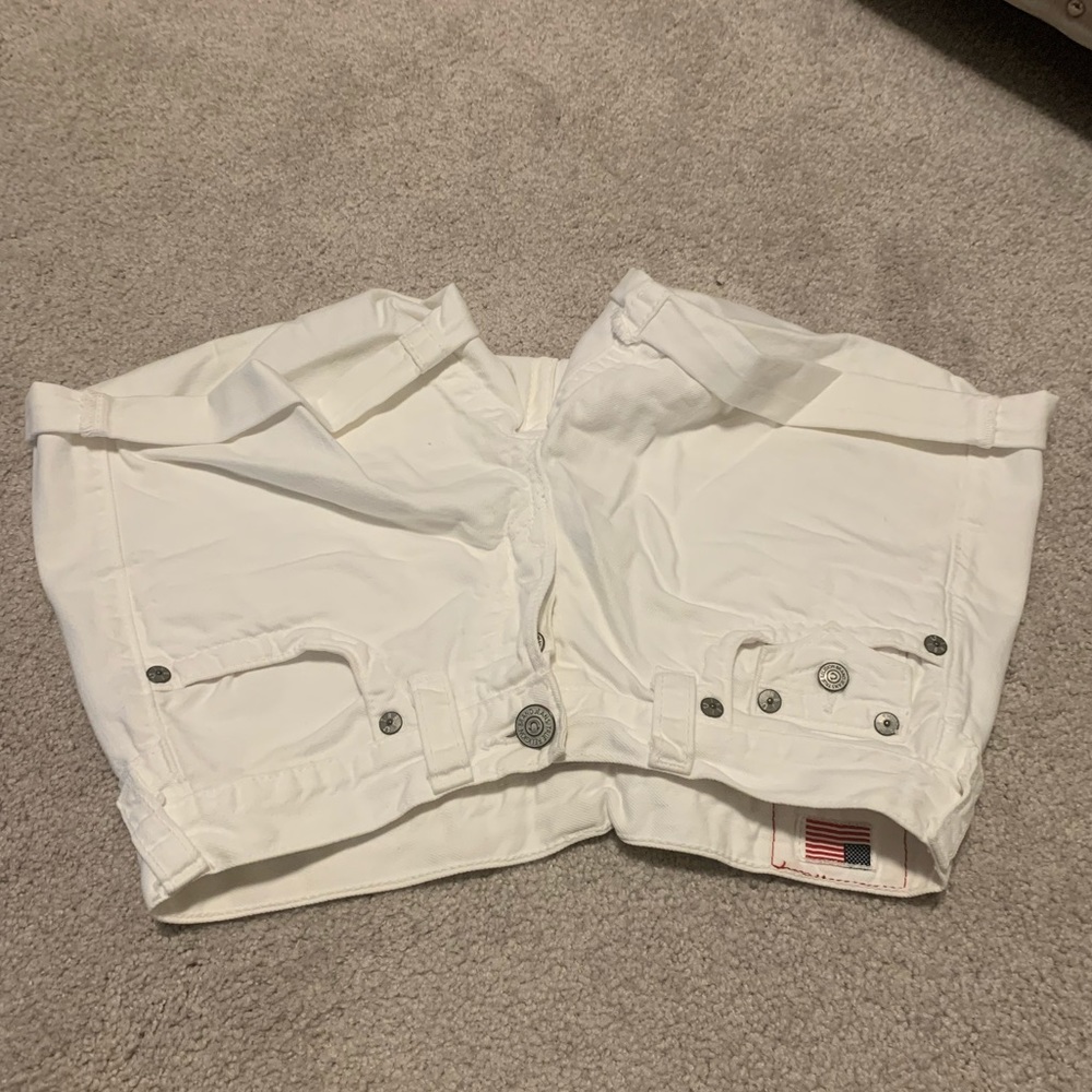 True Religion White Shorts